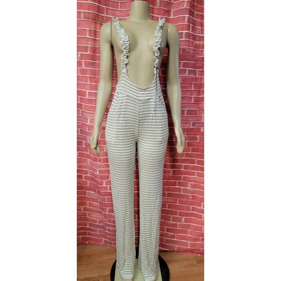 Ellejay swimwear Striped pants with ruffled straps Size S NWT #C6 - Picture 4 of 11